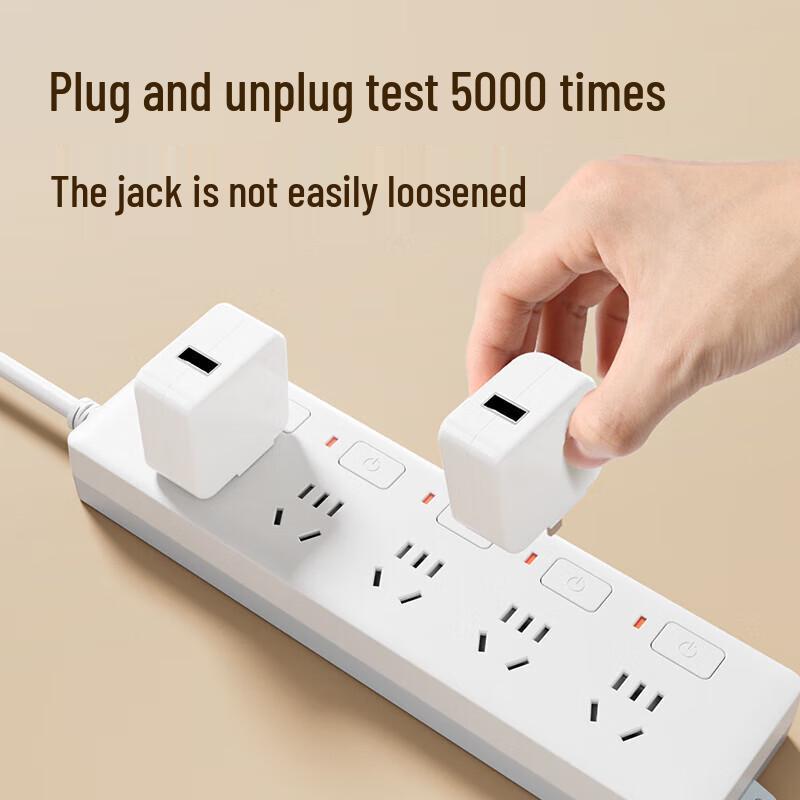 Deli 5-Outlet Power Strip with Independent Switches, 3M