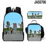 Iconic Favored Tahiti Polynesian Hibiscus 3D Pattern 3pcs/Set pupil Schoolbags Daily Laptop Pack Daily Pack Lunch Box Pen Case