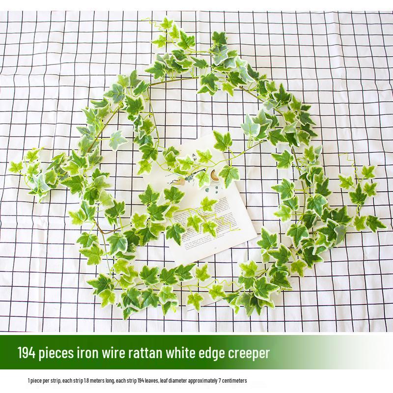 Rattan Pothos Artificial Leaf Vine for Indoor AC and Water Pipe Decoration