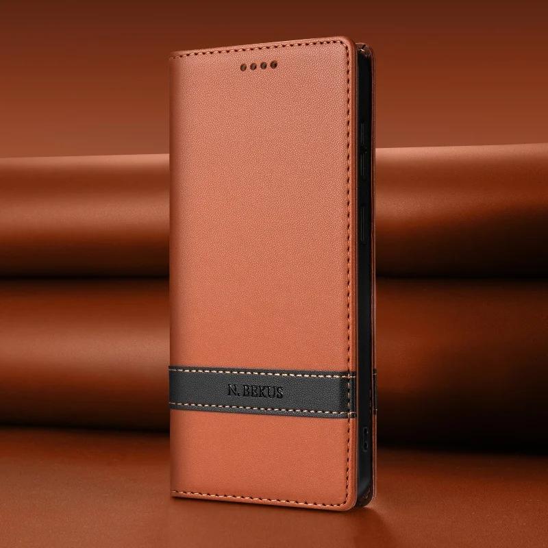 Business Magnetic Flip Leather Phone Case for XiaoMi RedMi Note 15 Pro Plus 14 13 12 15C 14C 13C RFID Cards Wallet Cover Funda