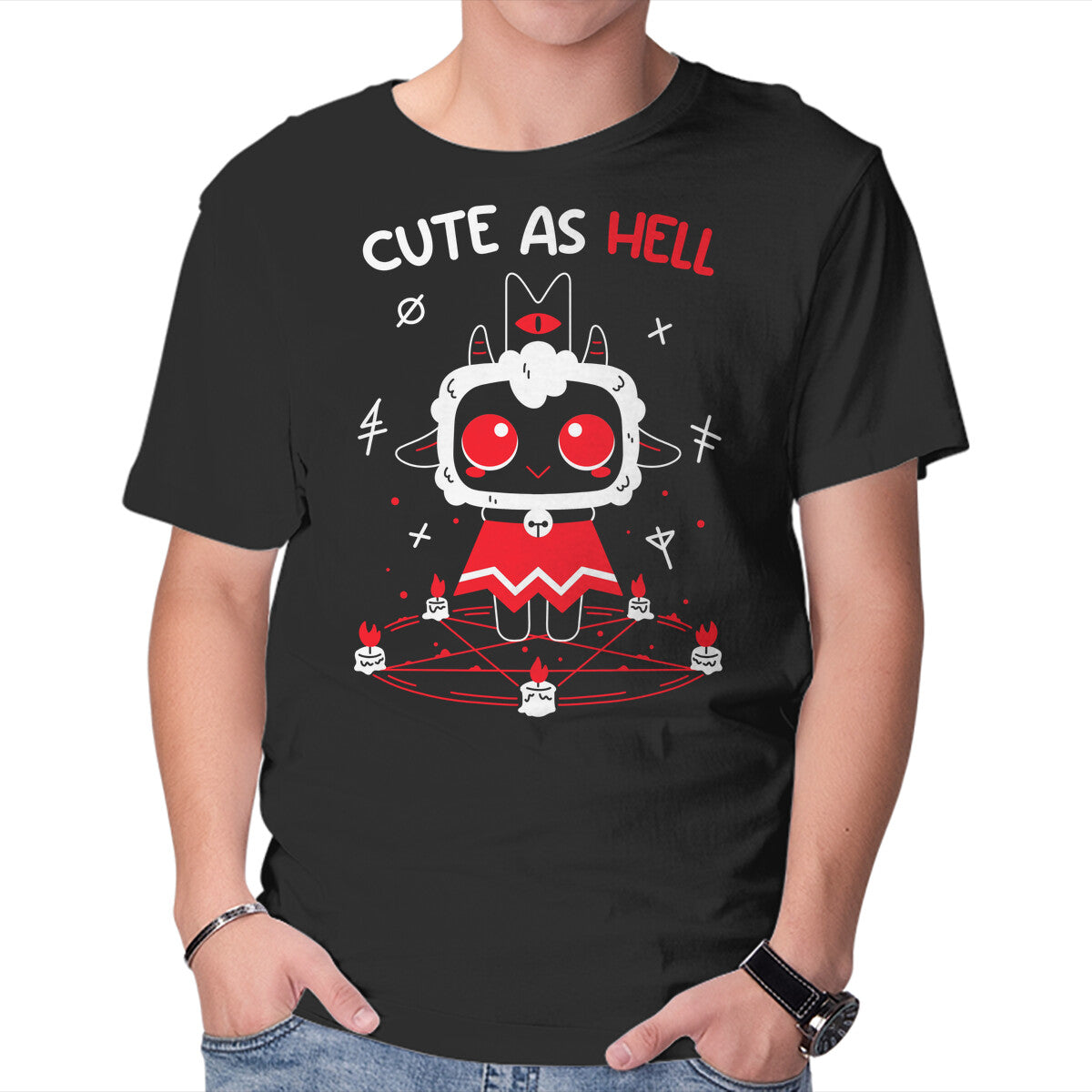 Unisex Crew Neck T-Shirt Cute Cult Graphic Short Sleeve Casual Tee XL