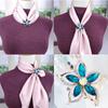 Korean Style Triple Ring Scarf Buckle - Elegant and Versatile Fashion Accessory