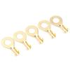 100Pcs M6 6.2mm Lug Ring Terminal Brass Sturdy Structure Eye Terminal Brass Eyelet Ring Terminal Low-frequency Working