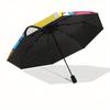 1pc Hello Kitty,Hearts Automatic Umbrella-Foldable, Durable 8-Bone Design, Compact and Stylish, Great for Camping, Halloween, Christmas, Mot