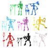 Movable Articulated Human Skeleton Assembly Skeleton Action Figure Collectible Skeleton Figure Wearing Multiple Weapon Sets for Collectors Desktop
