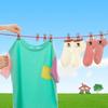 12 Clip Elastic Washing Line Windproof Clothesline Hanger Drying Rack Clothes Hanging Rope Line Portable Travel Clothespins
