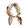 Simple commuter versatile  70cm small square scarf, colored geometric line printed mulberry silk scarf