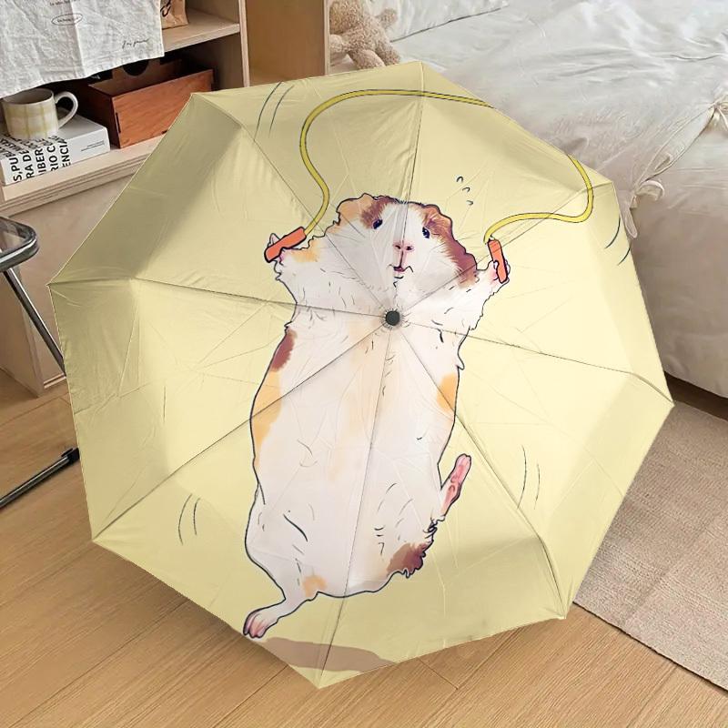 

1pc Hamster Skipping Rope Automatic Folding Umbrella, 8 Ribs Iron Frame, Suitable for Outdoor Travel and Daily Use yy251120207
