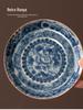Antique Sancai Blue & White Gaiwan Kung Fu Tea Set: Cultivable Crackle Ceramic Tea Bowl & Large Cup