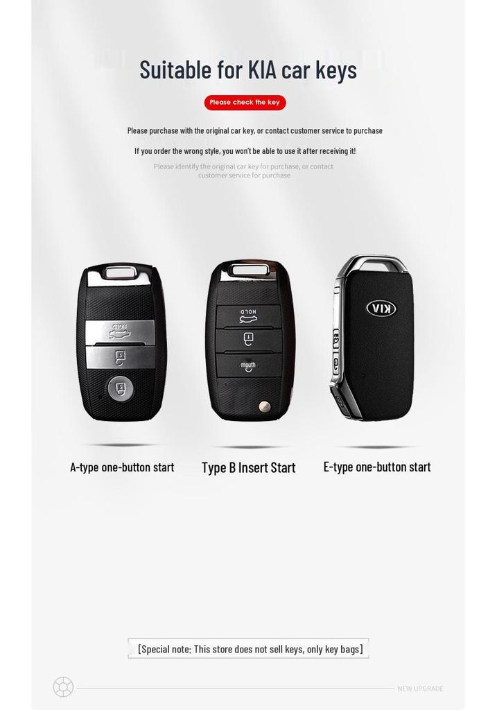 Kia Key Cover: Compatible with K3, Sportage, K5, K2, K4, KX3, KX5, KX1, Sorento, Telluride, Seltos - New Style.
