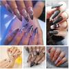 24Pcs Stiletto Fake Nails Coffin Nails Halloween False Nails Punk Full Cover Artificial Press On Nails for Women Girls