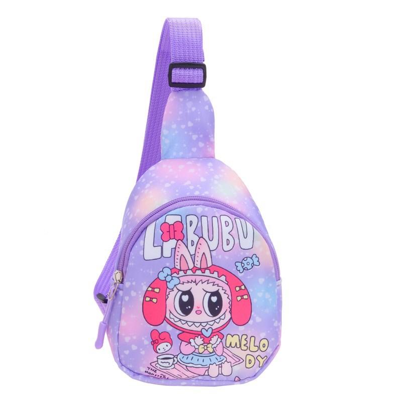 School BagsCartoon Rabbu Children's Breast Bag Boys and Girls Cute Change Bag Casual Versatile Shoulder Crossbody Bag