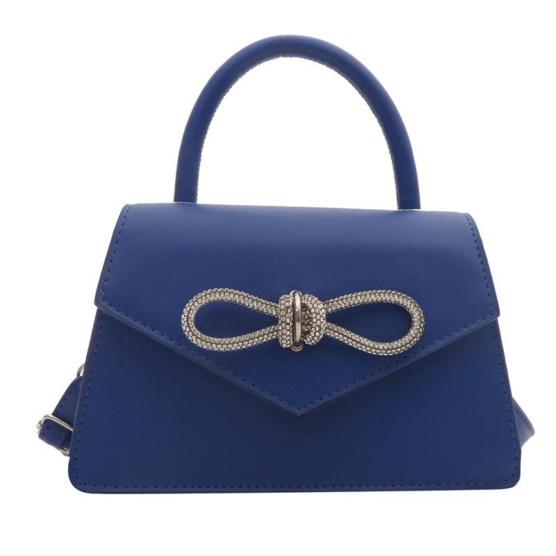 

Fashion trend new simple bow bag fashion shoulder messenger bag portable women s bag синій