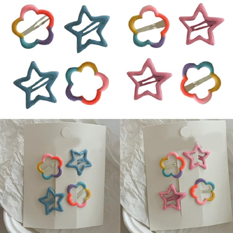 Funny Star Hairclip 2000s Japanese Side Pin Hair Clip Girl Hair Styling Tool Flower Side Clip Kids Girl Hair Decoration