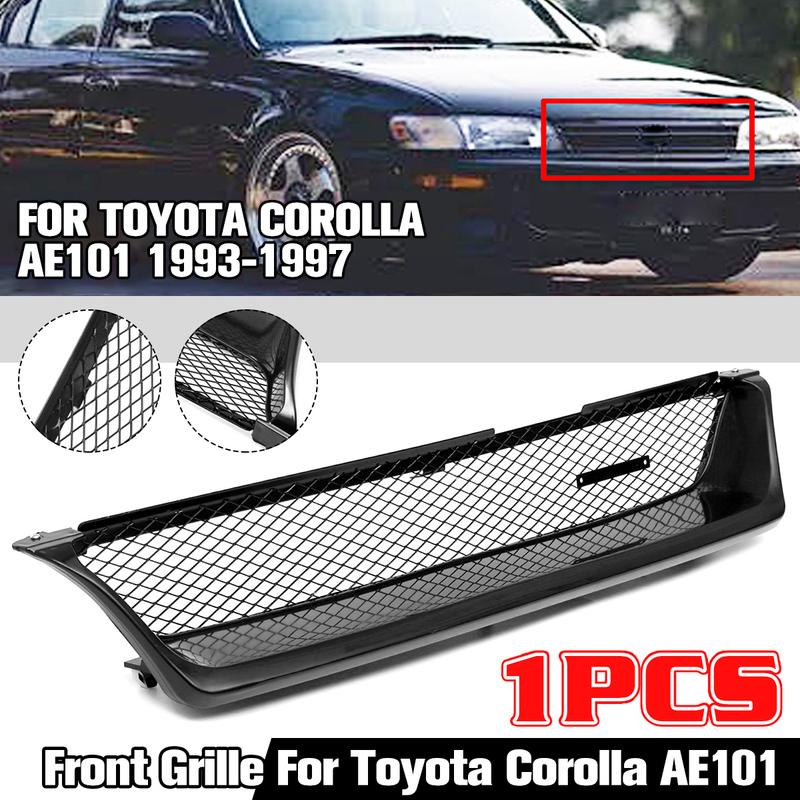 AE101 Автомобильный передний бампер Верхняя решетка решетка для Toyota Corolla AE101 1993-1997 Передний капот Центральная решетка радиатора Сетка Гоночная решетка