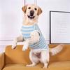 Soft Dog Cooling Vest Round Neck Dog Sunscreen Vest Fashion Pet Striped T-Shirt  Home Clothes