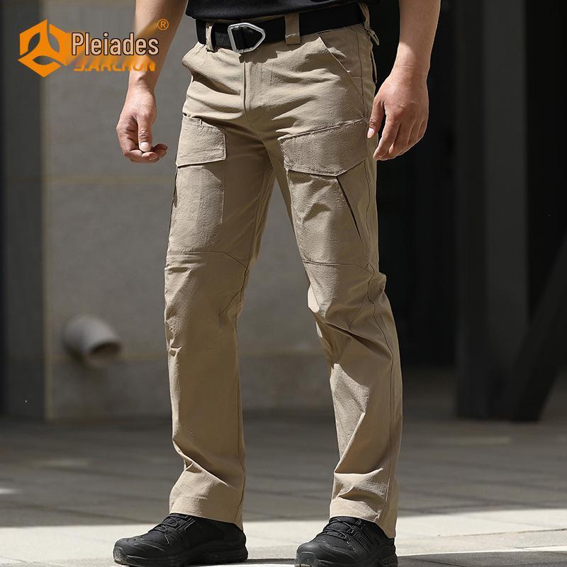 Męskie spodnie taktyczne szybkoschnące Angken - Ultracienkie, oddychające spodnie bojowe z wieloma kieszeniami na wiosnę/lato.