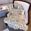 Elegante Abito in Chiffon Stile Francese Taglie Forti Per Nascondere la Pancia e Sembrare Giovani