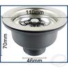 1PCS Kitchen Sink Drain Strainer Assembly Steel Kitchen Stopper Anti-Clogging Sink Accessories for Home, Kitchen, Balcony Sink