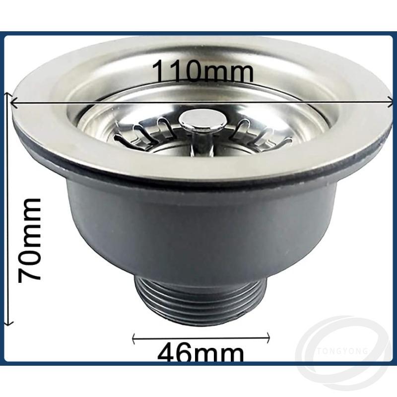 1PCS Kitchen Sink Drain Strainer Assembly Steel Kitchen Stopper Anti-Clogging Sink Accessories for Home, Kitchen, Balcony Sink