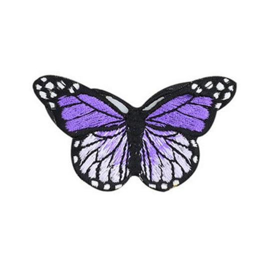 10 ks/sada Nálepky nášivky na šití oblečení ve tvaru motýla Aplikace Dekorace oblečení
