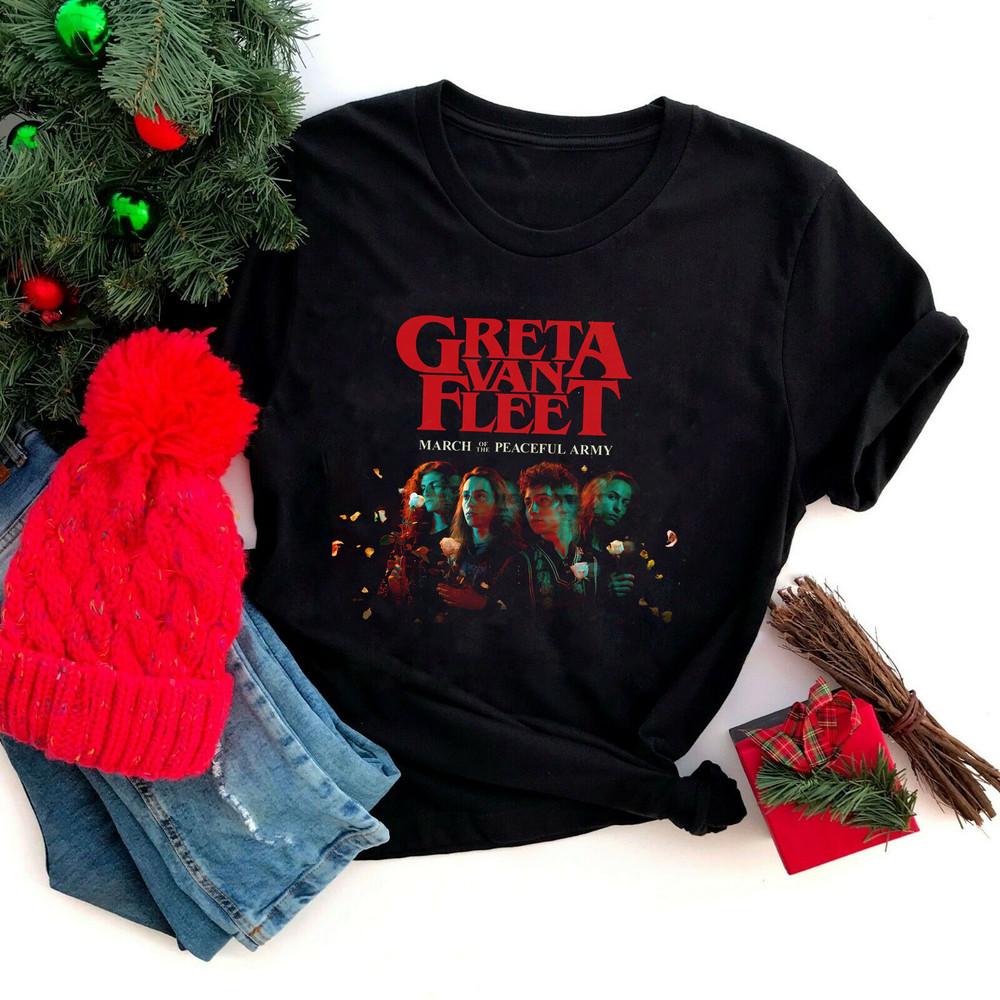 Greta Van Fleet March of the Peaceful Army подписанная футболка полного размера унисекс XXXL