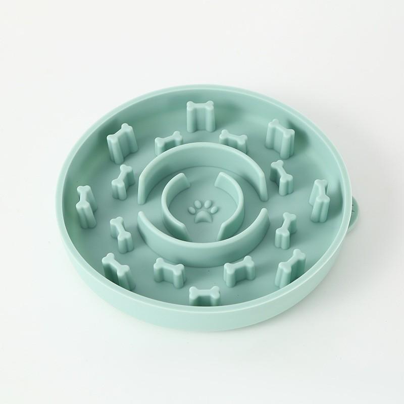 Silicone Slow Feeder Bowl Dogs Cats Non-Slip Circular Lick In Multiple Colors