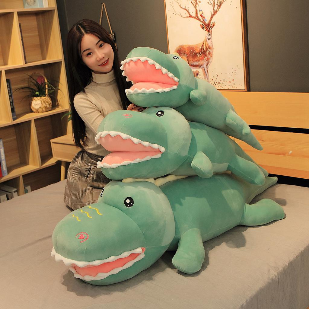 Hot Huggable Plush Dinosaur Pillow Soft Stuffed Animal Cartoon Dolls Giant Dinosaur Plush Toys Cosy for Girlfriend Kids Gift