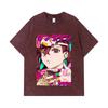 275 GSM Washed T-shirts 100% Cotton Dandadan V21 Momo Print Unisex Heavy Cotton T Shirt