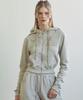 Etre Au Sommet Pigment Washed Zip-Up Hoodie (Beige)