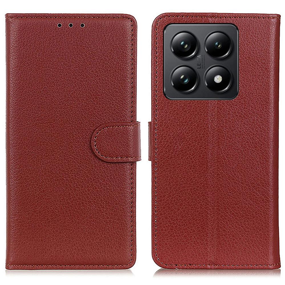 For Xiaomi 14T Pro Wallet Case PU Leather Phone Cover Litchi Texture