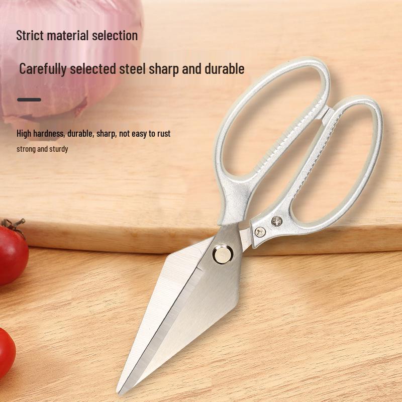High Hardness Stainless Steel Kitchen Scissors – Sharp & Powerful for Cutting Chicken, Duck, and Goose Bones