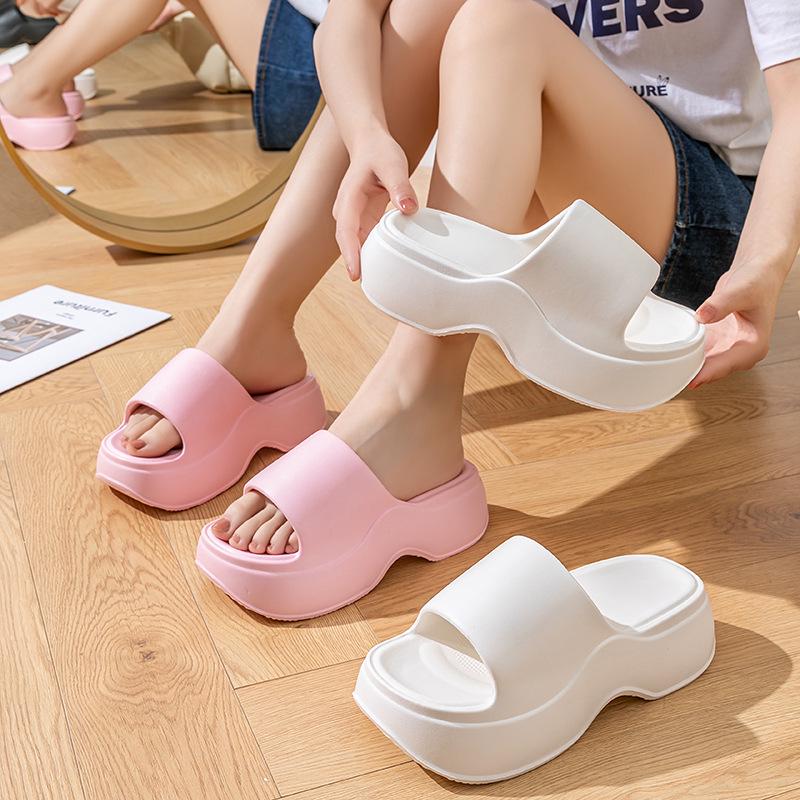 Women's Thick-Soled Deodorant Slippers: Soft, Height-Increasing, Indoor/Outdoor, Summer Beach Wear