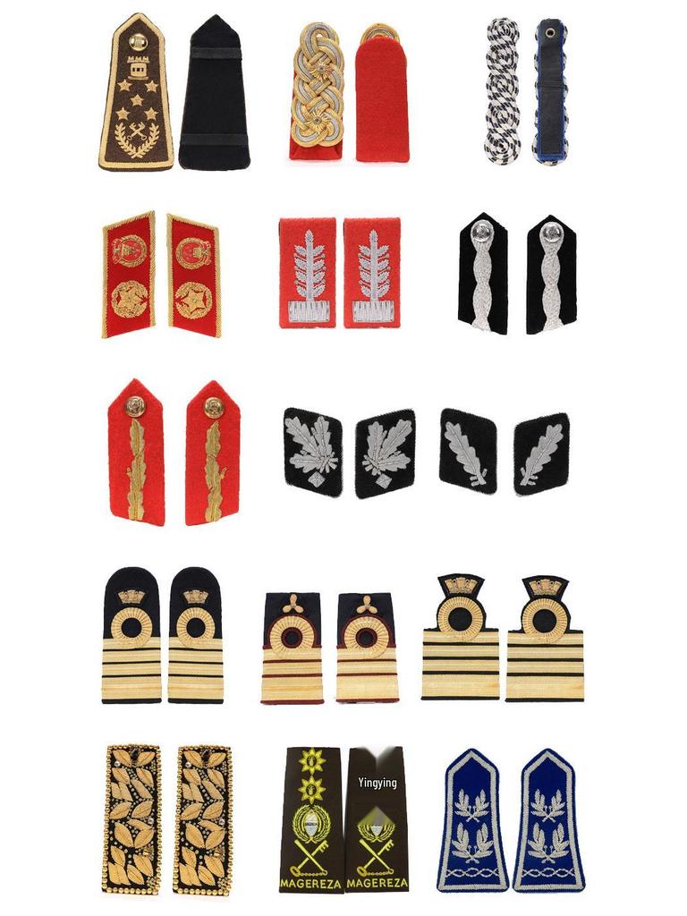 Washable Silk Metal Wire Aviation Shoulder Boards for Security Uniforms - Suitable for China Eastern and Hainan Airlines