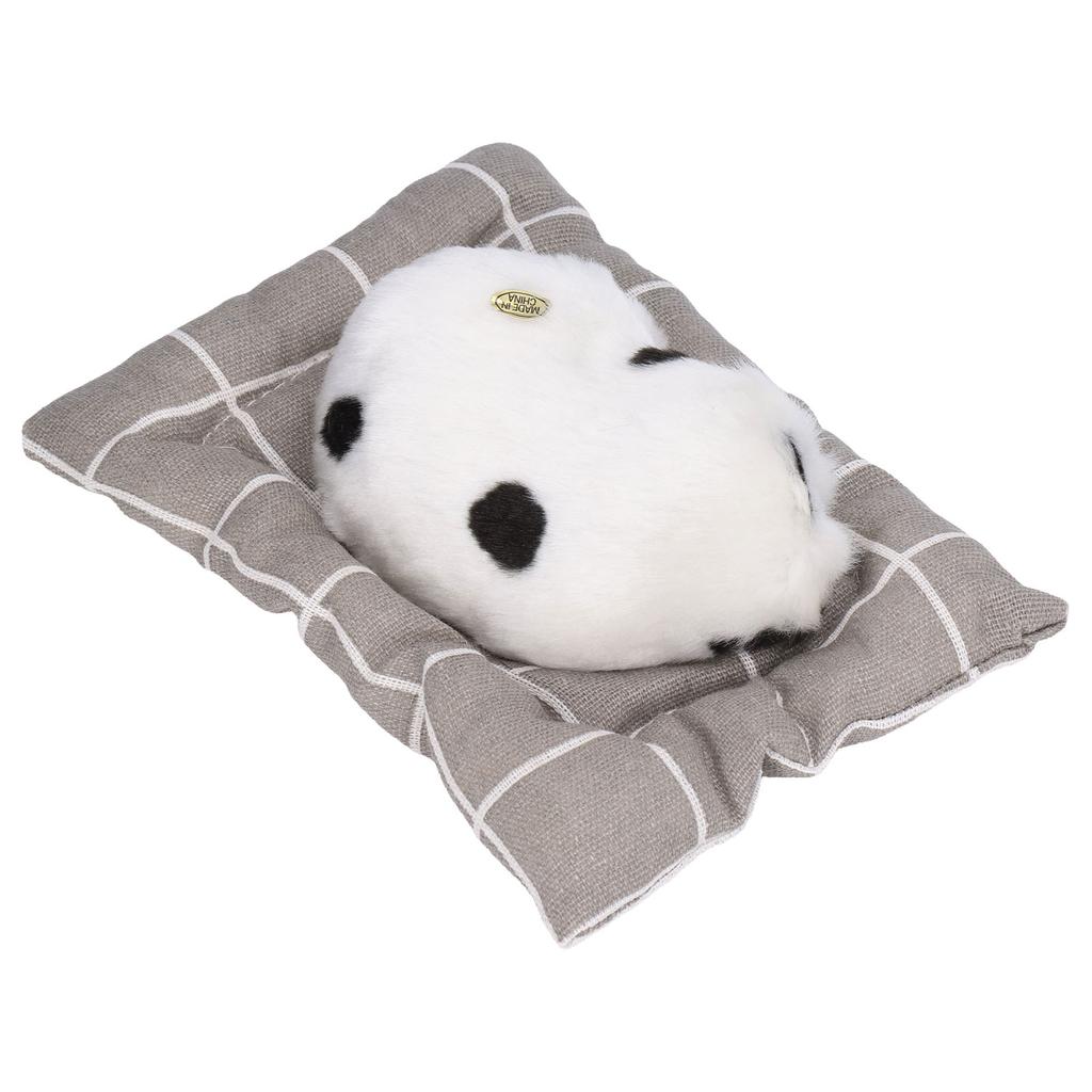 Make Sound Sleeping Dog Toy with Cloth Cushion Simulation Plush Dog Toy Small Dog Doll OrnamentsDalmatian