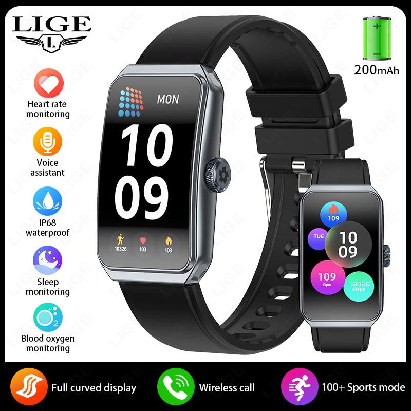 

New 1.47 HD Curved Screen Smartwatch Men Women Bluetooth Call AI Voice Fitness Tracker Smart Watch For Android IOS чорний