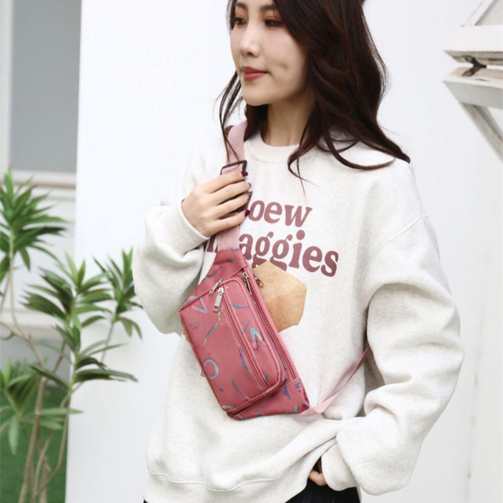 Casual Oxford Women Fanny Packs Anti-theft Large Capacity Running Waist Bag Lightweight Multi-pocket Sports Belt Pouch