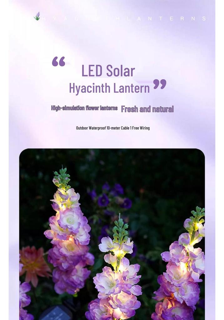 Solar Garden Decorative Delphinium Stake Light