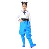 PVC Children Rain Pants Boots Half-Body Pants with Rain Boots Children Raincoat Jumpsuit  Fishing