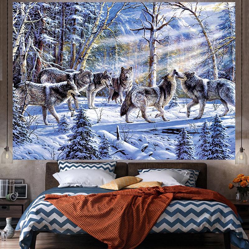 Animal Art Large Tapestry Wall Hanging  Geometry Hippie Tapestry Home Room Decor Aesthetic Decoration