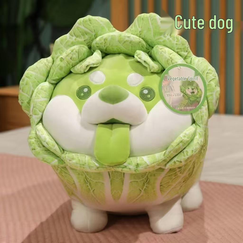 

Huggable Cabbage Dog Plush Toy - Cute Birthday Gift for Girls, Doll Pillow 50cm Doll