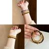 Ethnic Style Geometric Crystal Beaded Bracelet For Women Handmade Jewelry Gift