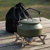 1L Hiking Kettle 304 Stainless Steel Camping Folding Handle Portable Water Boiler for
