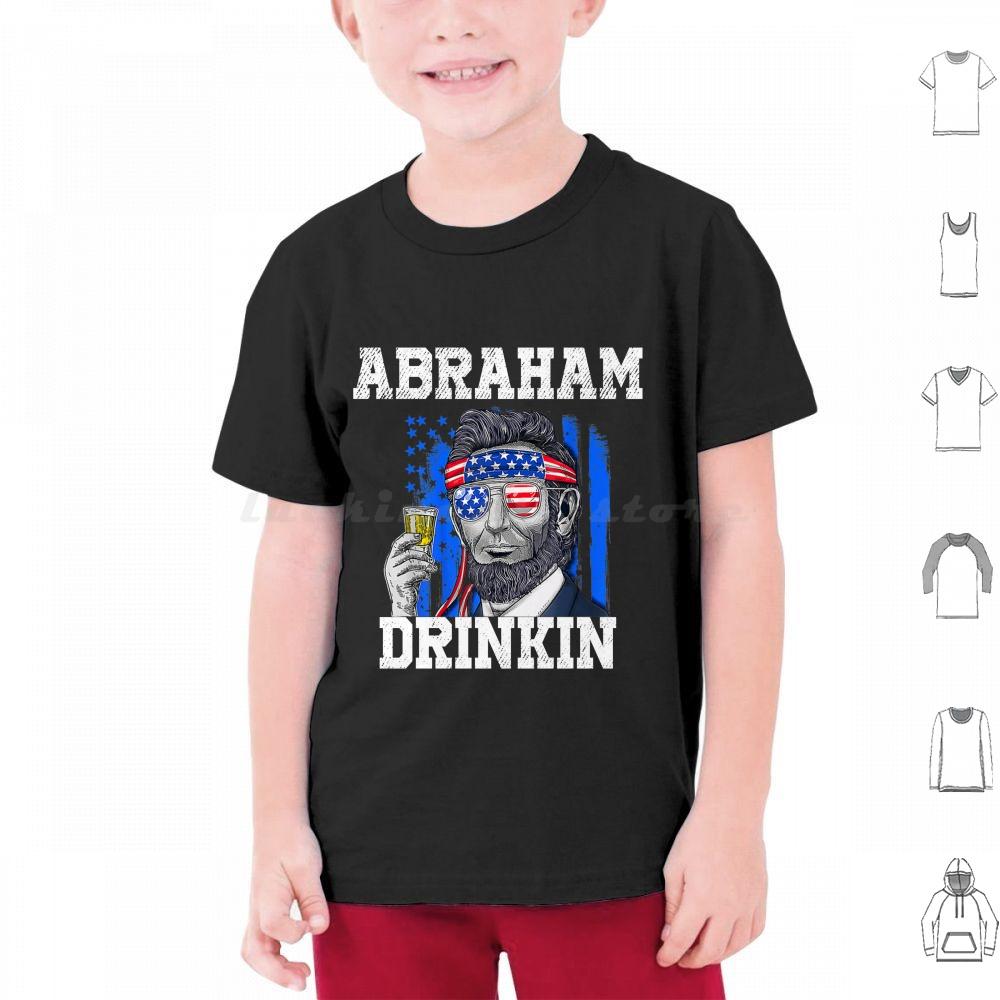 Abraham Drinkin-Abe Lincoln Merica Usa July 4th T Shirt 6xl Cotton Cool Tee Abraham Lincoln Abe Lincoln Abraham Drinkin Abe