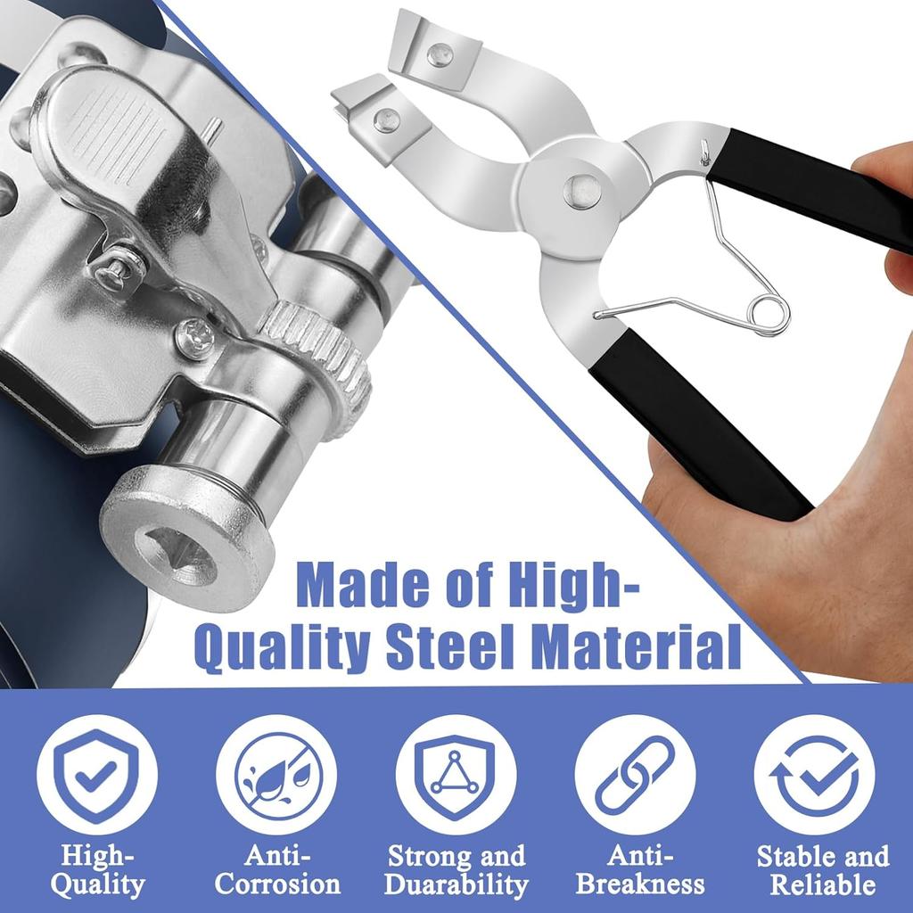 Piston Ring Compressor Taller Removal Tool For Car Engine With Piston Taller Plier, Sizes Adjustable From 2.08" To 6.89"(53Mm-175Mm)