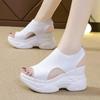 Fashion Comemore Women Sport Sandals Mesh Casual Ladies Wedge Shoes 2025 Platform Slip-On Female Sandalias Soft Thick Bottom White Mujer