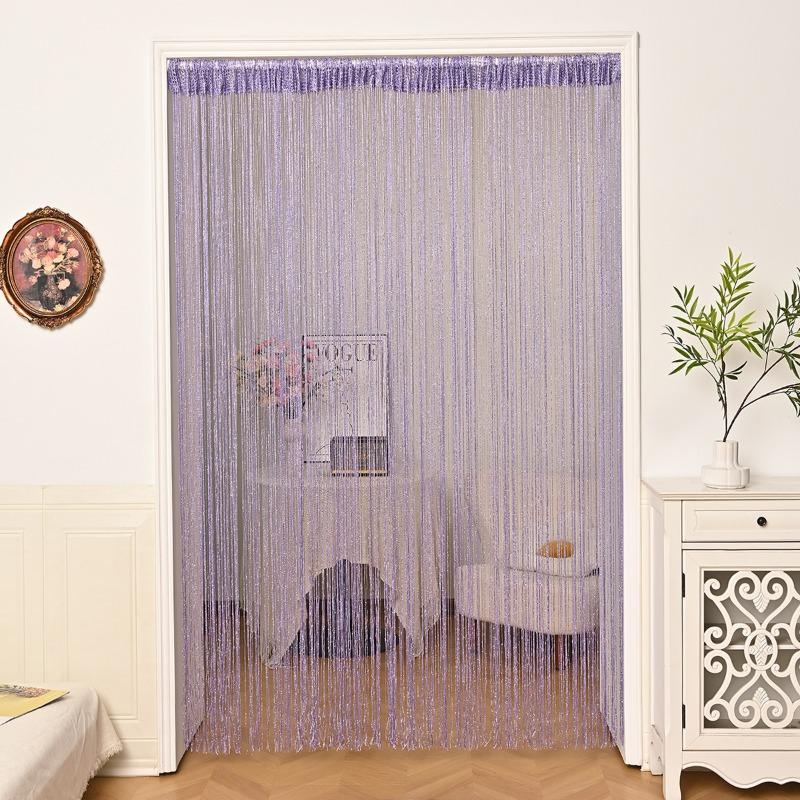 1x2м Ниткова штора Блискуча бахрома Лінійні штори Роздільник для вікна/двері Драпірування для дому Вітальня Кафе внутрішні прикраси Ламбрекен