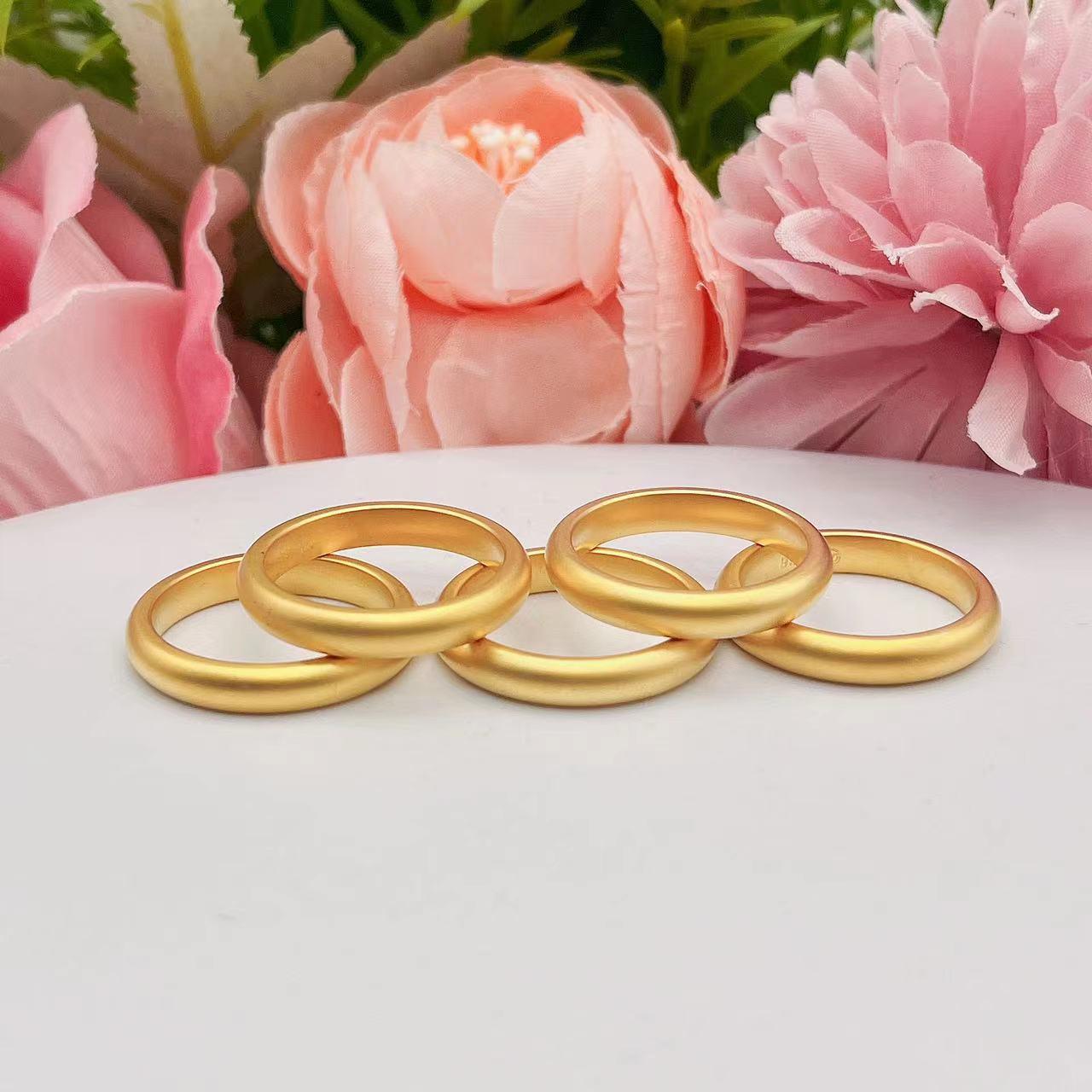 Exquisite Vietnam Sa Gold Pearl Ring: Nickel-Free, Gold-Tone, Solid Design Size 11