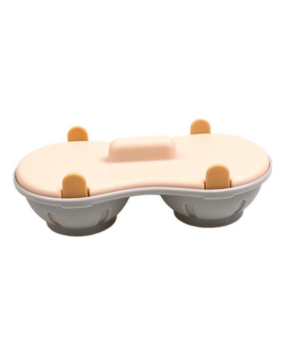 Microwave Double Egg Poacher Maker With Lid Detachable Drain Basket Heat Resistant Food Grade PP Poached Egg Cooker Steamer Kitchen Gadget
