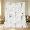 Thick Floral Flannel Throw Blanket Warm & Soft, Cozy for Home & Guest Room Spare, Perfect for Halloween & Christmas, Single Size for Relax